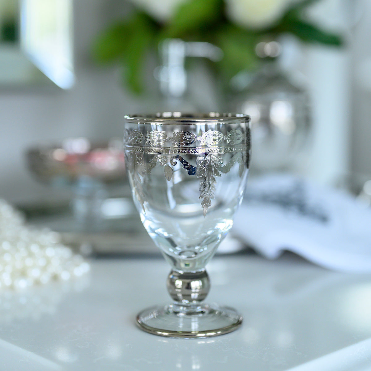 Vetro Platinum Water Glass for Bath