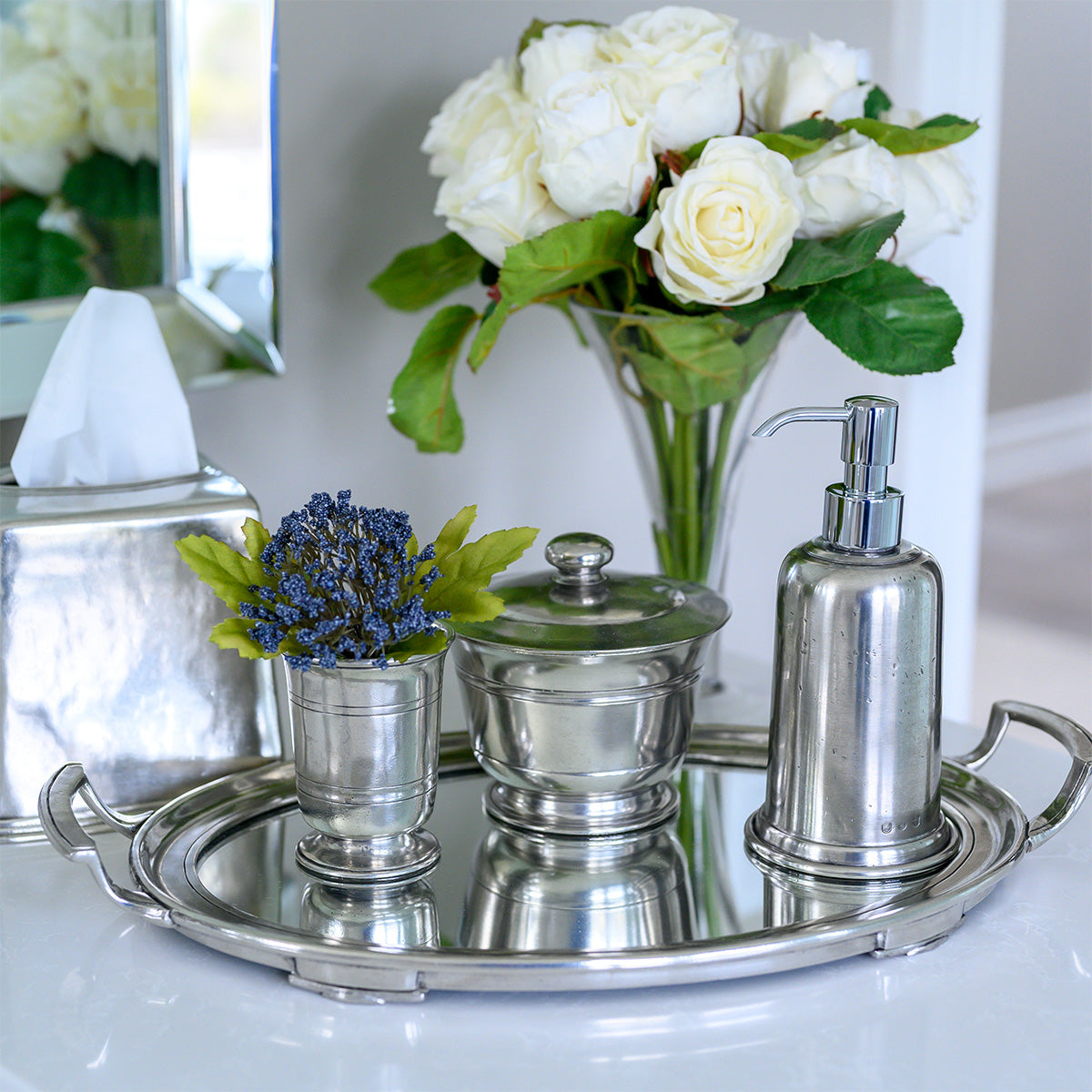 Roma Mirror Tray with Handles - Website Exclusive