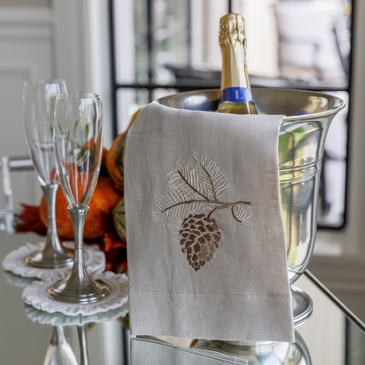 Pinecone Soft Flax Linen Towel