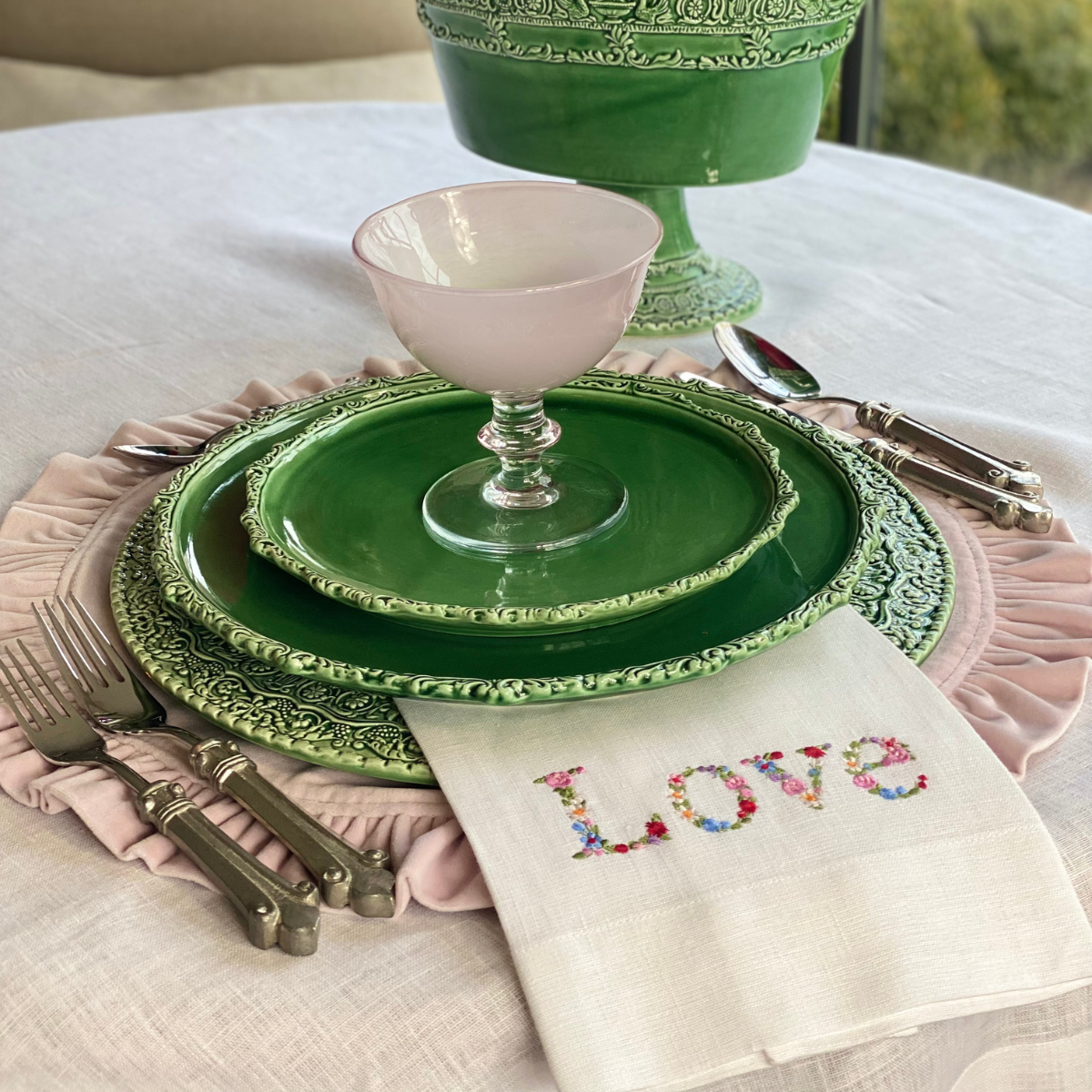 Floral Love Tri-Fold Napkin