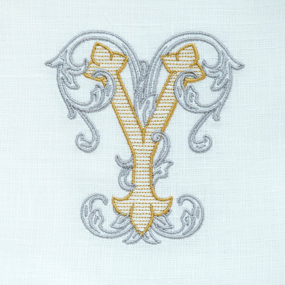 Vintage Vine Monogram Linen Towel