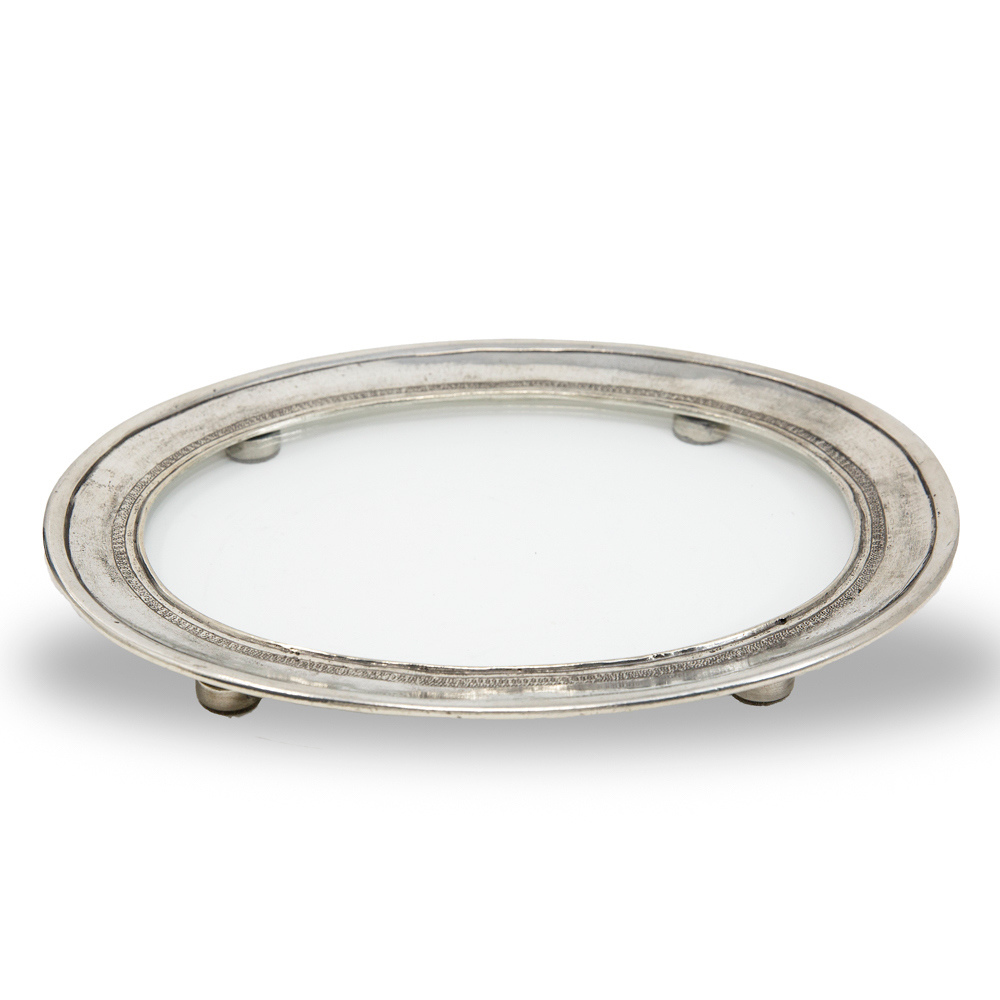 Roma Glass and Pewter Vanity Tray - Website Exclusive