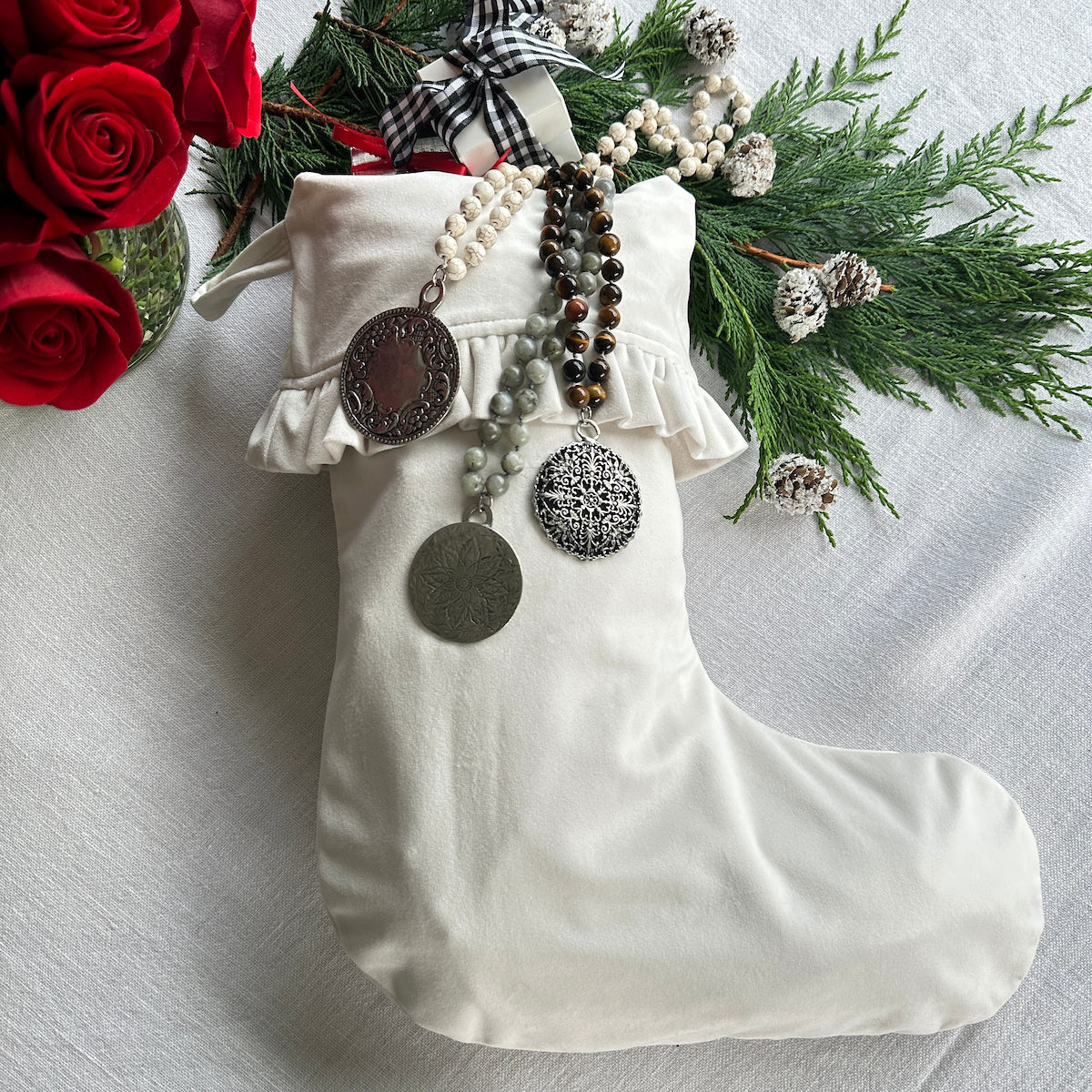 Velvet Stocking with Cuff - Sale