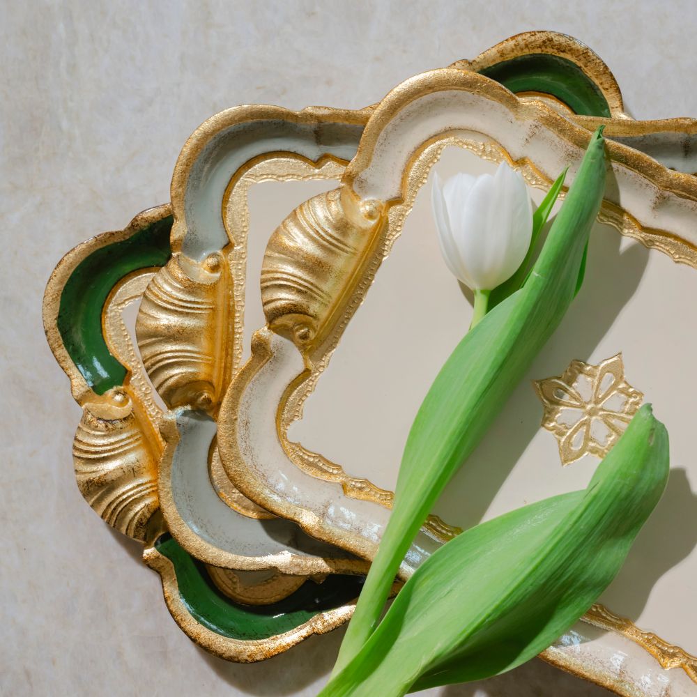 Florentino Baroque Wooden Tray, Small - NEW