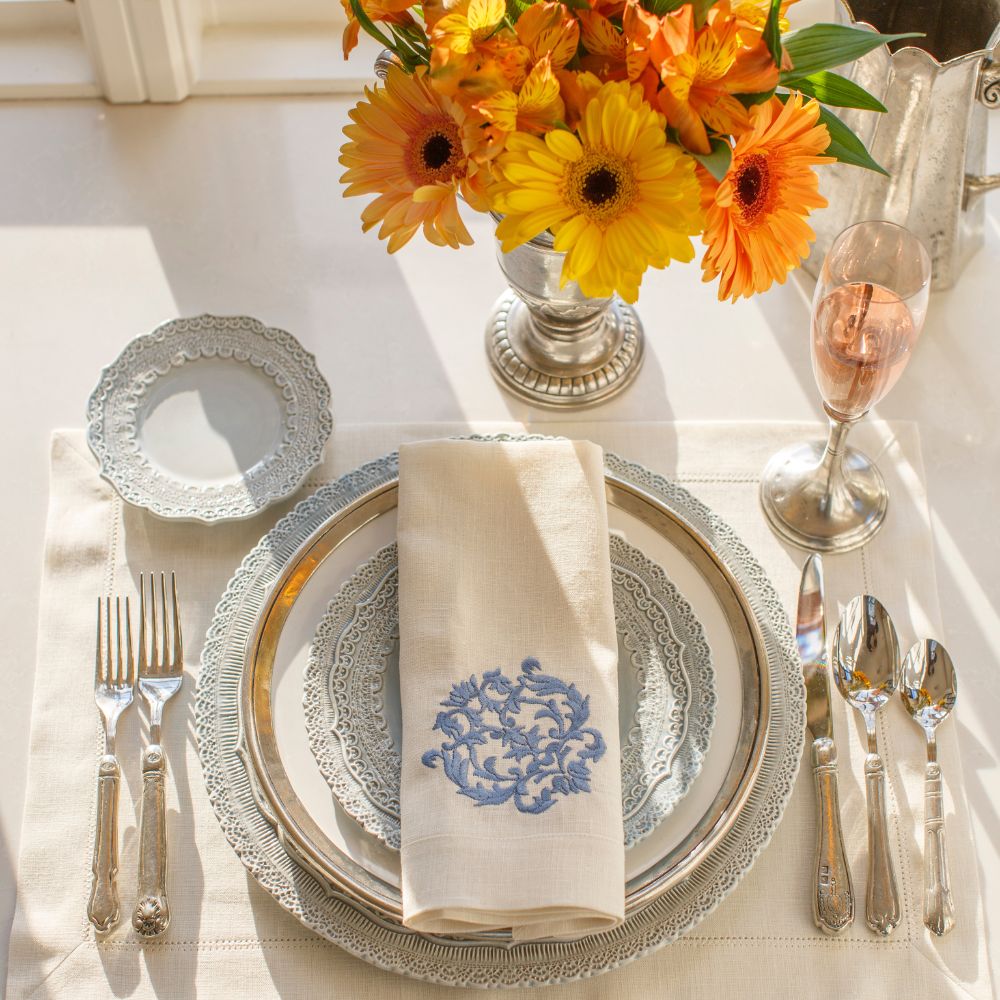 Assiette Salade/Dessert Bleu Finezza