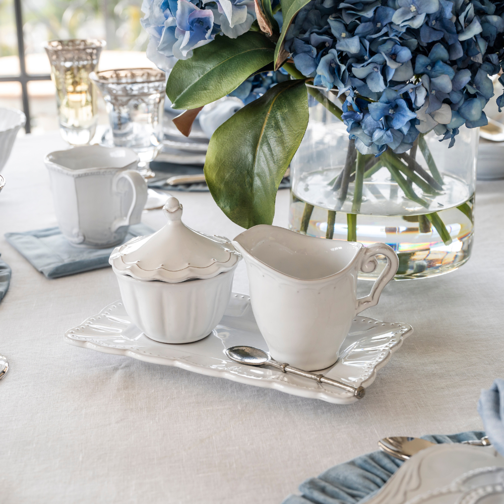 Arte Italica Bella Bianca Italian stoneware Sugar Bowl