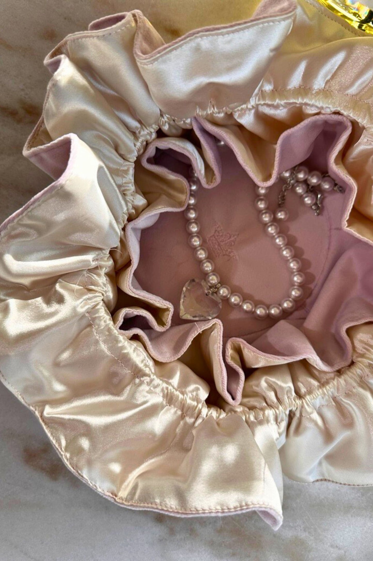 Pearl with Glass Heart Necklace - Website Exclusive