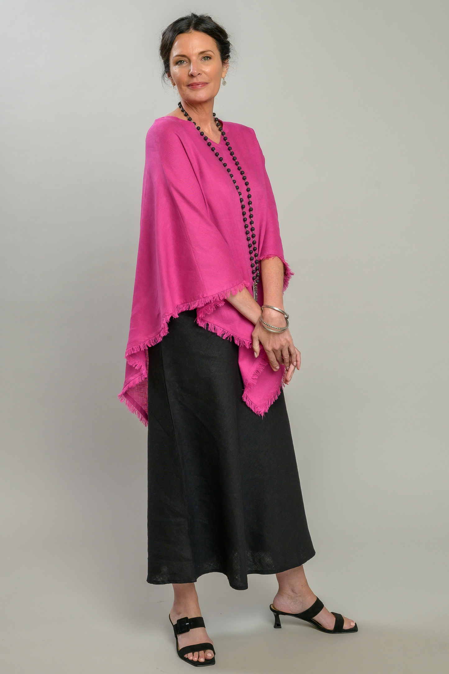 Rory Linen Poncho - Sale