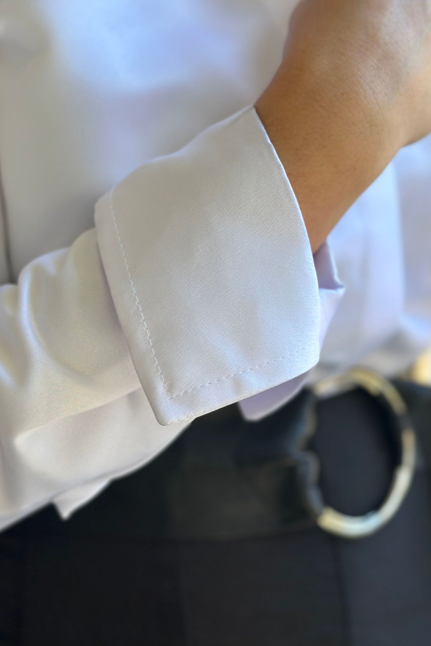 Candace Snow White Taffeta Blouse - New