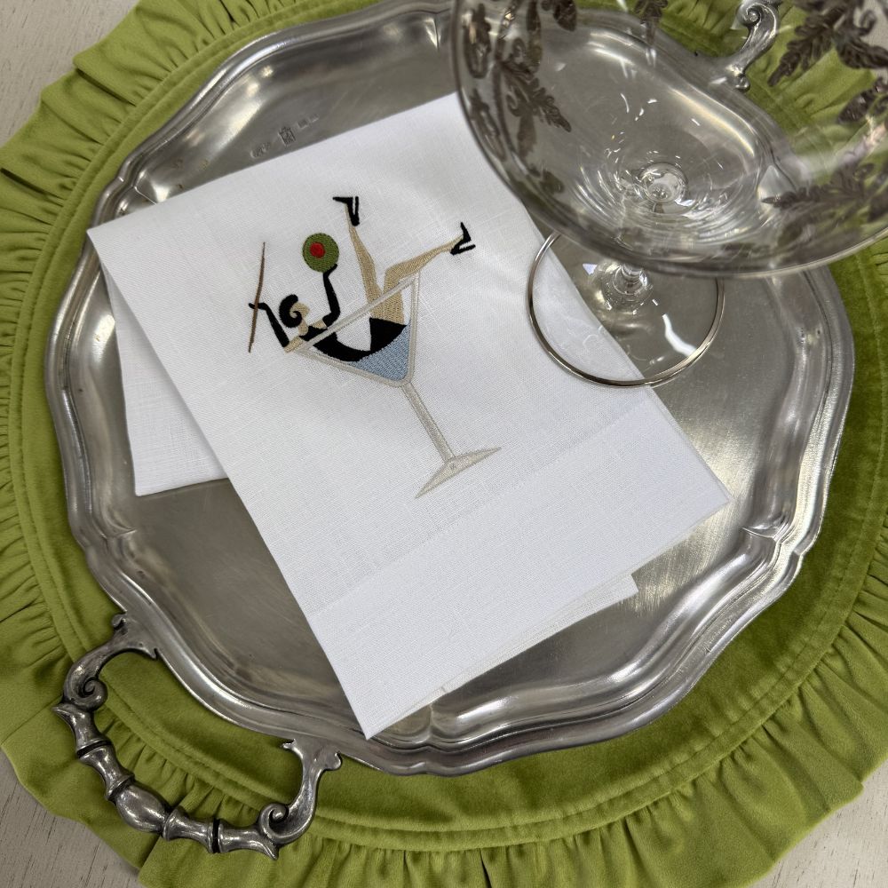 Martini Time Linen Towel - New