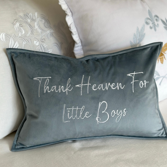 Thank Heaven for Little Boys Boudoir Pillow