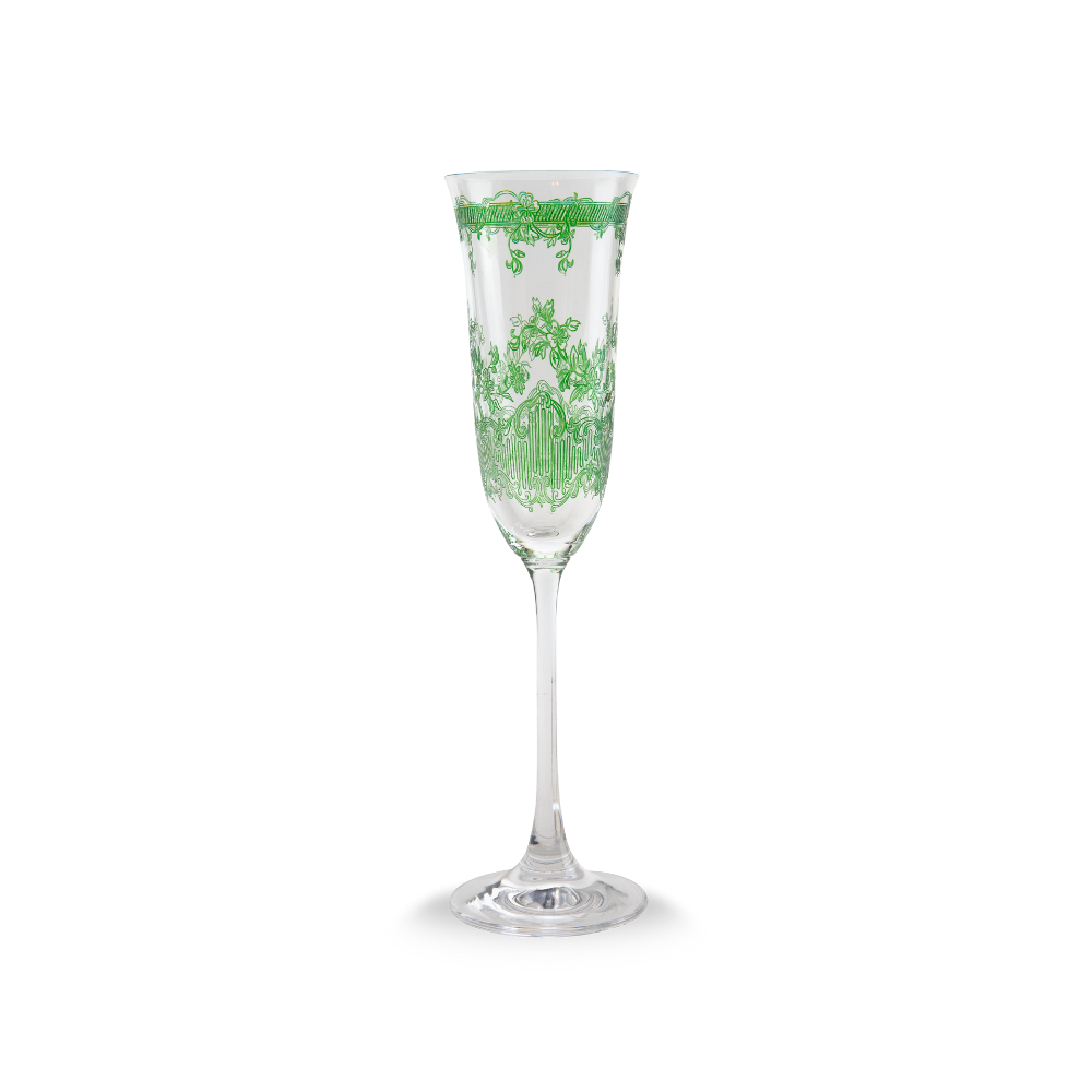 Giardino Champagne Flute Spring Green - Sale
