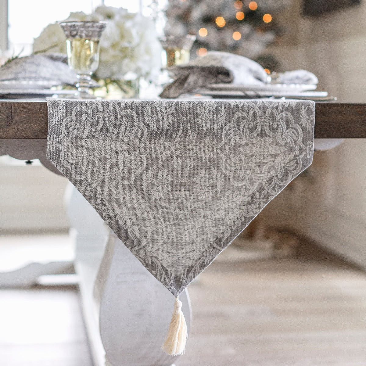 Crown Linen Designs Imperial Jacquard Grey 18 Crown Linen Designs Imperial Jacquard Grey 18