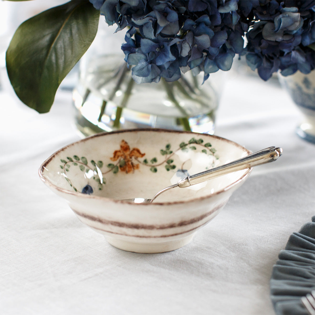 hand painted Italian ceramic Medici cereal bowl