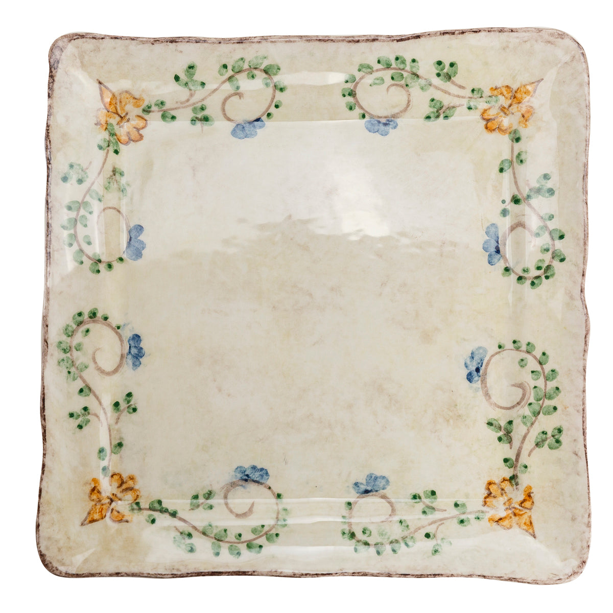 希少品 英国製 【MEDICI】メディチ 貝殻プレート 5枚 Medici Square Charger - Hand Painted Italian Ceramic 13.5