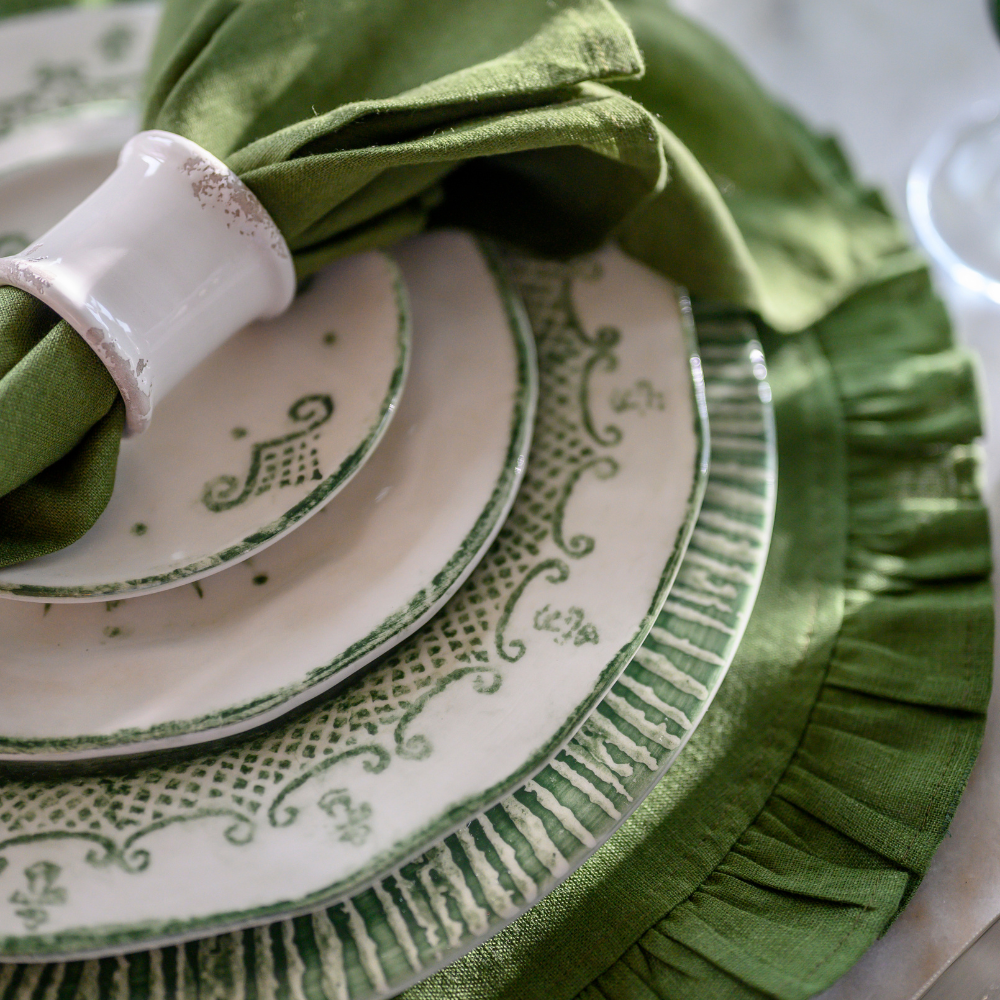 Burano Green Dinner Plate - New