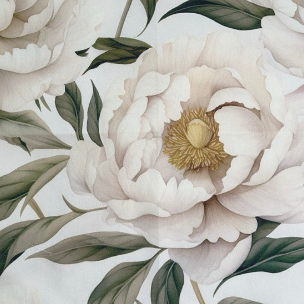 White Peony Italian Cotton Napkin