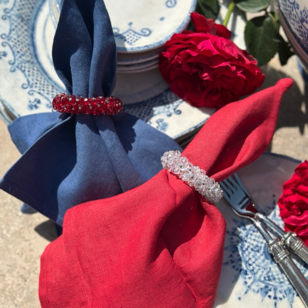 Crystal Napkin Ring Set