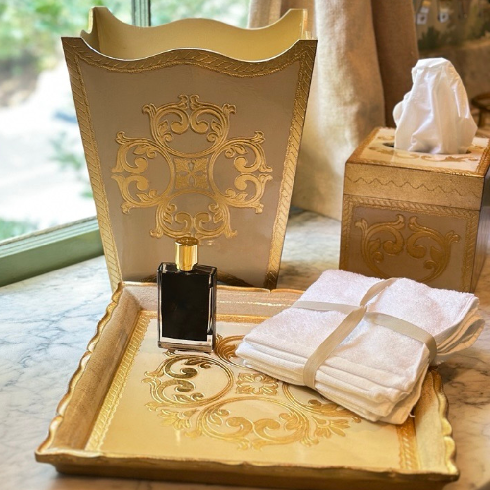 Florentino Baroque Wooden Tissue Box Cover - New