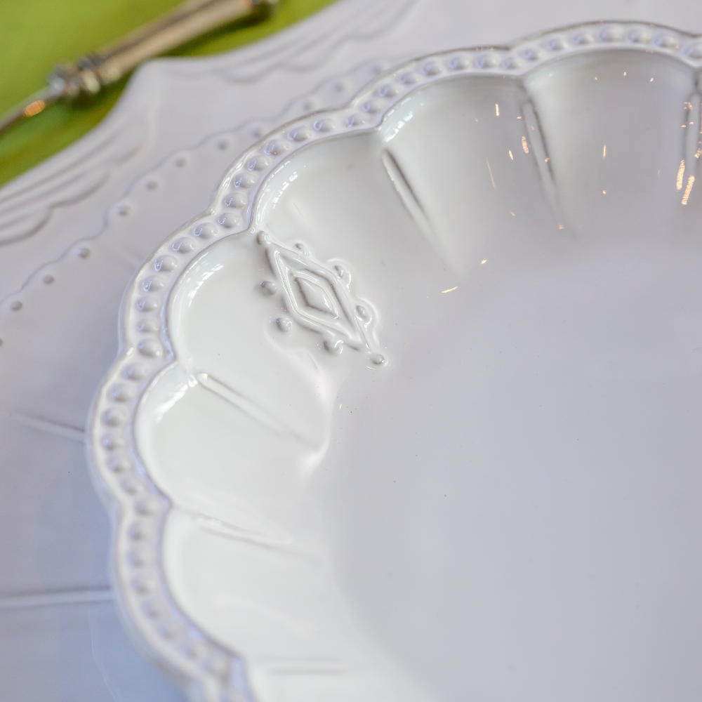 Bella Bianca Medallion Pasta/Soup Bowl