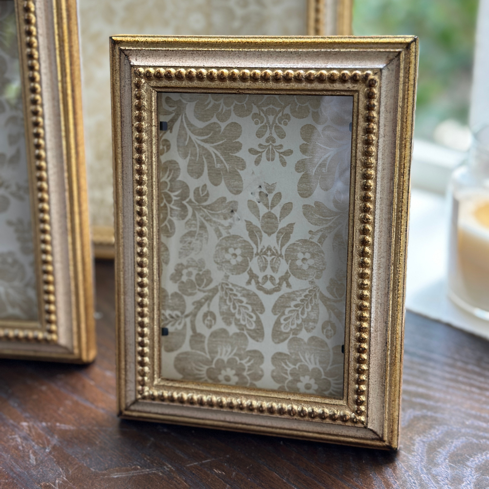 Florentino Wooden Beaded Gold Picture Frame - Website Exclusive - New