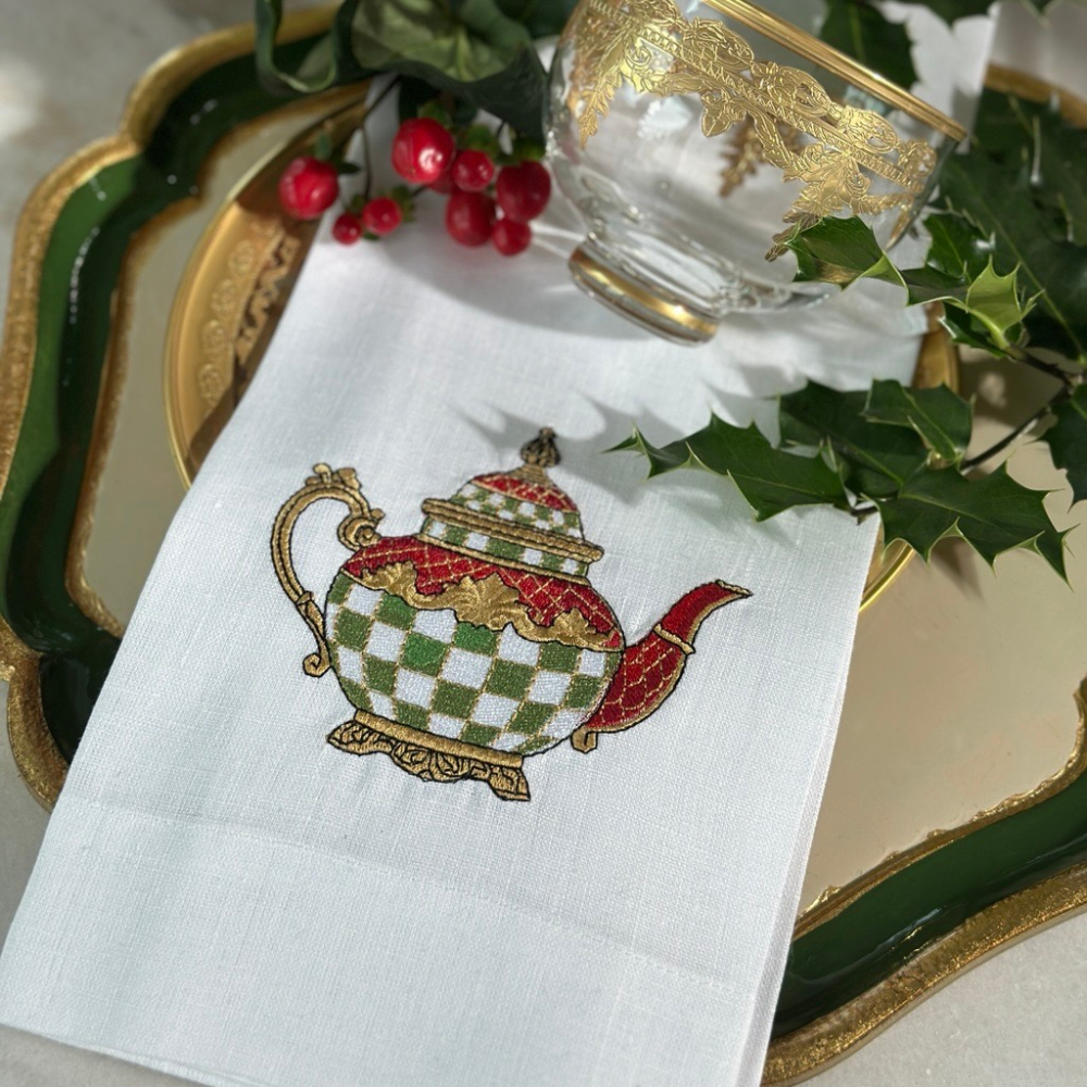 Christmas Teapot Towel - New