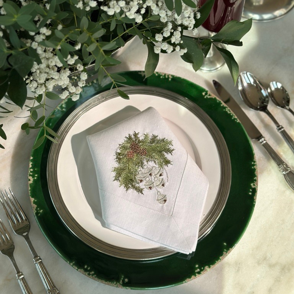 Jingle Bell Swag Large Napkin - New