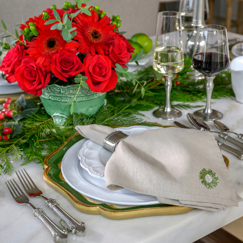 Mini Wreath Napkin Set - New