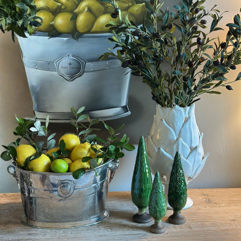 Decorative Ceramic Cypress Tree Trio - New