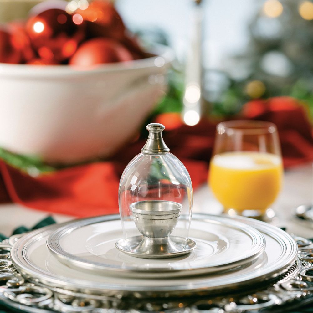 Egg Cup with Glass Cloche - Website Exclusive