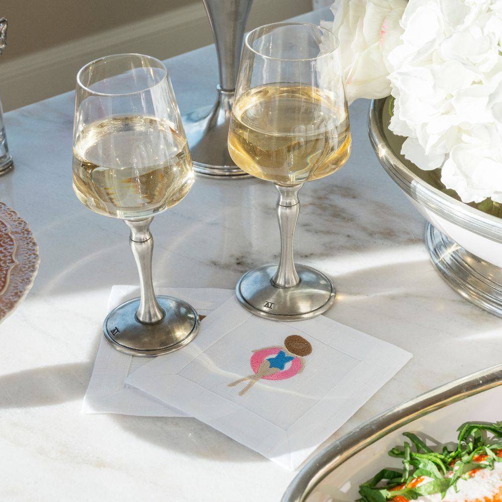 Summer Daze Linen Cocktail Napkin Set - New