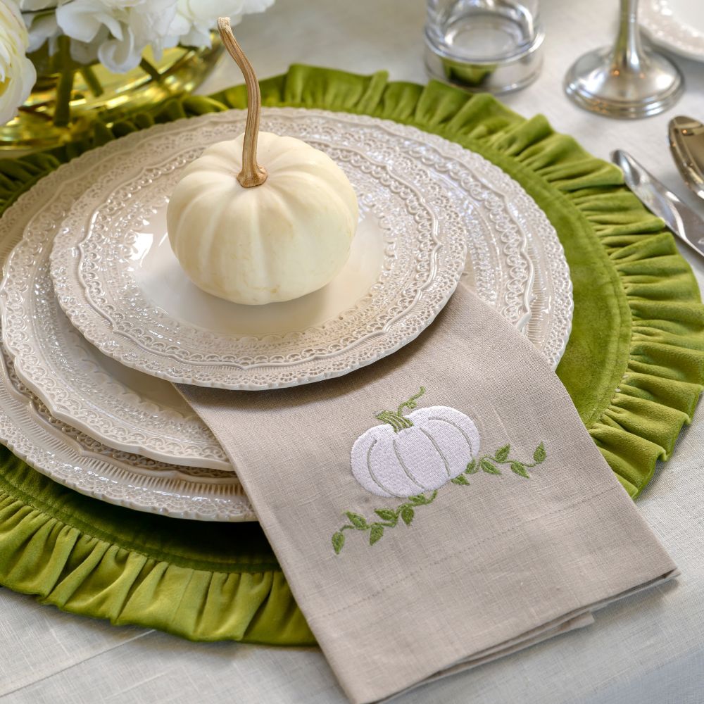 Pumpkin Tri-Fold Napkin