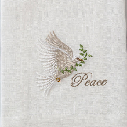 Dove of Peace Linen Towel