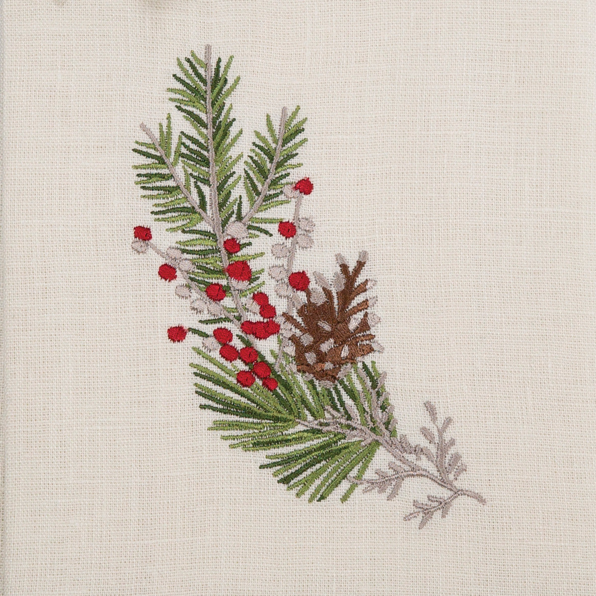Serviette en lin Natale Sprig