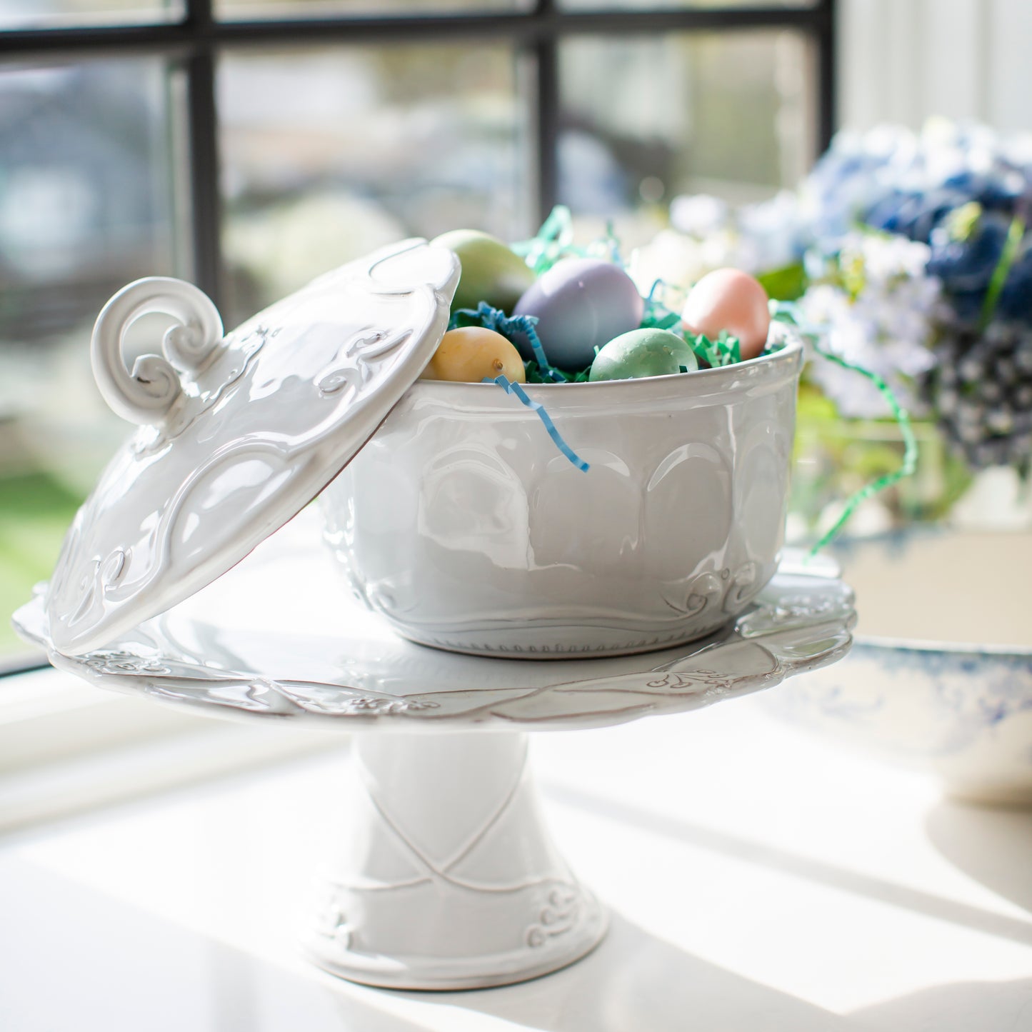 Arte Italica Bella Bianca Italian stoneware casserole dish white glaze