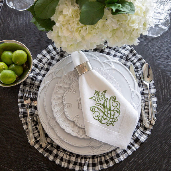 Arte Italica Bella Bianca pique salad dessert plate Italian stoneware