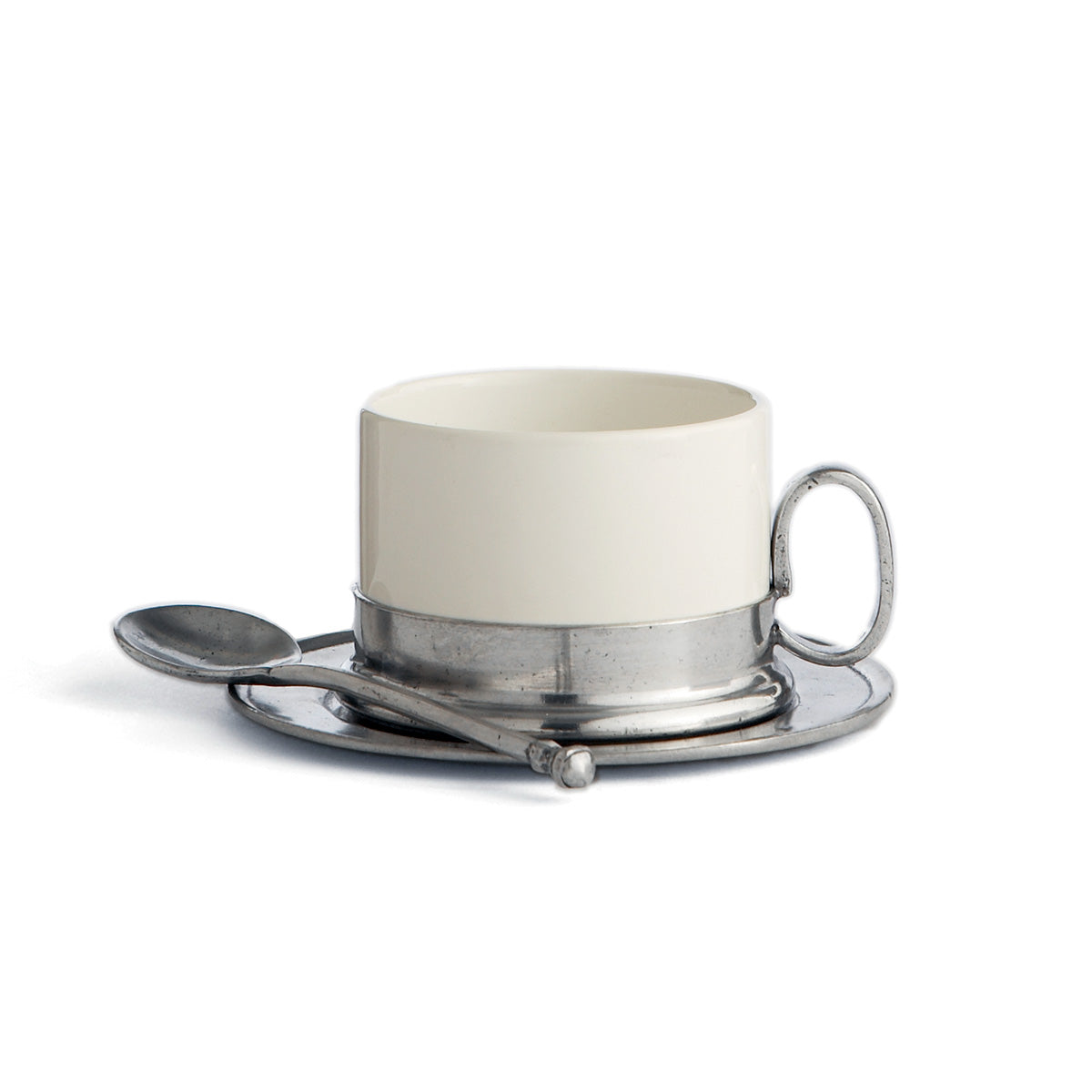 Saucer & Spoon Cup Italica with – Tuscan Arte Cappuccino