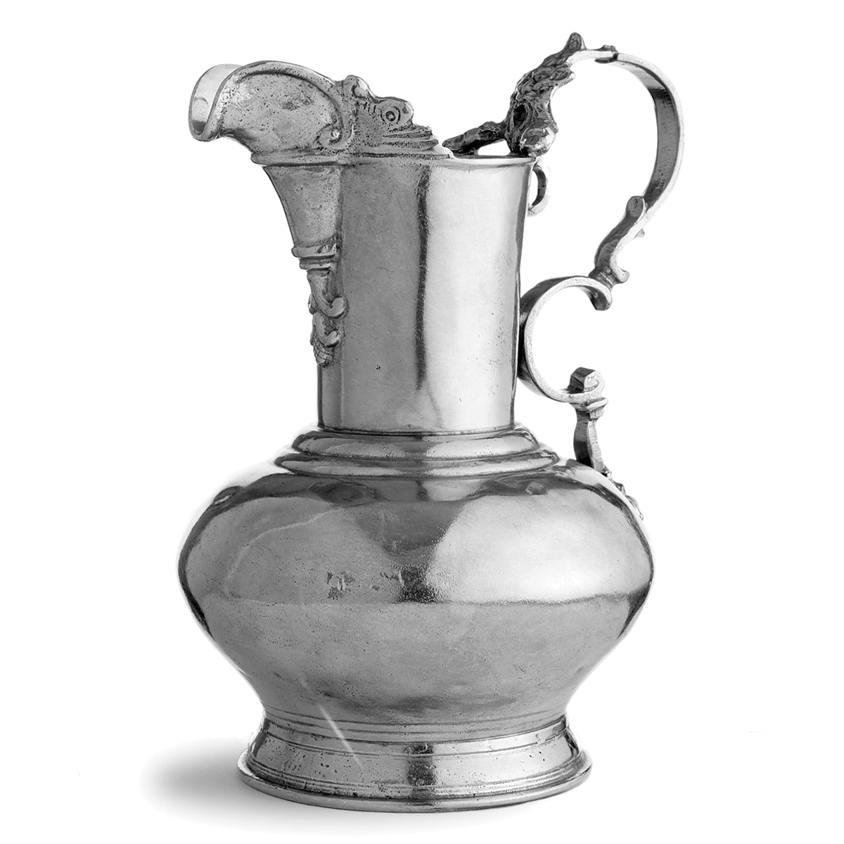 Pewter & Glass Jug with Lid - Italian Pewter Drinkware