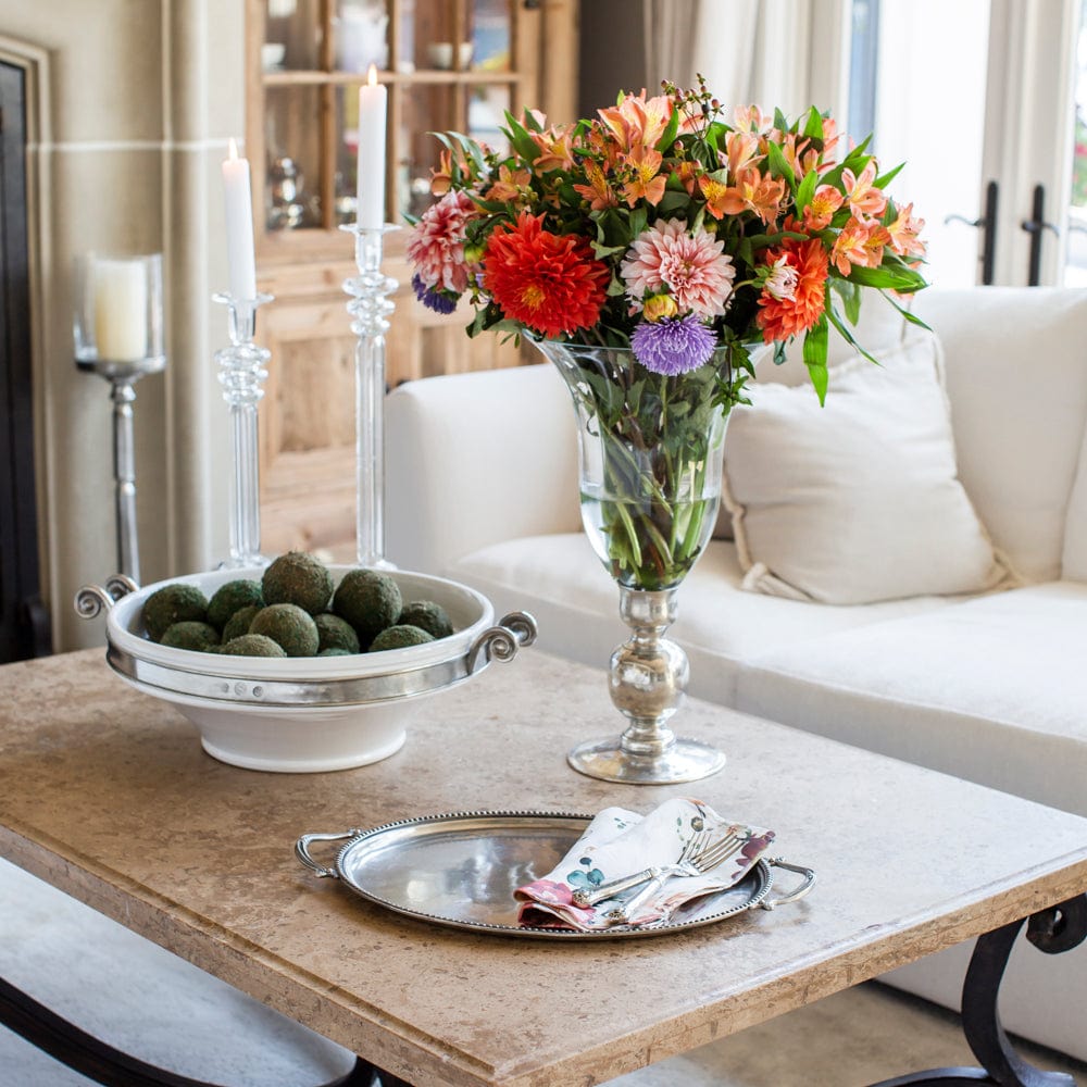 Plateau ovale perlé - En ligne seulement