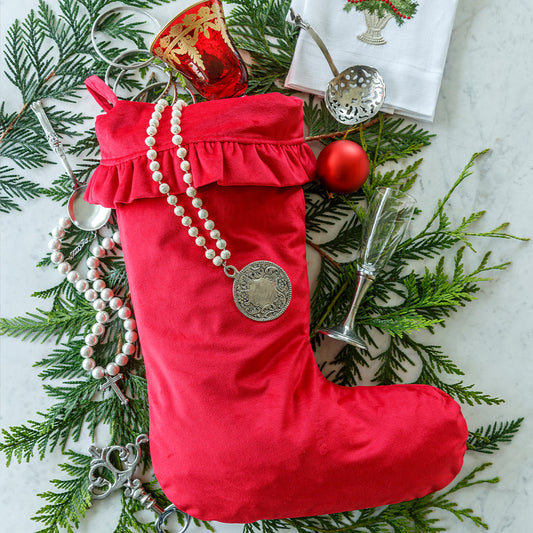 Velvet Stocking with Cuff - Sale