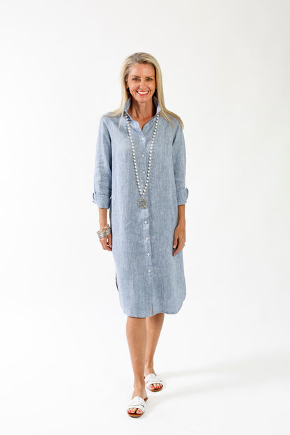 Gail Linen Shirt Dress - Sale