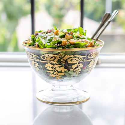 Vetro Gold Footed Serving Bowl - Online Only