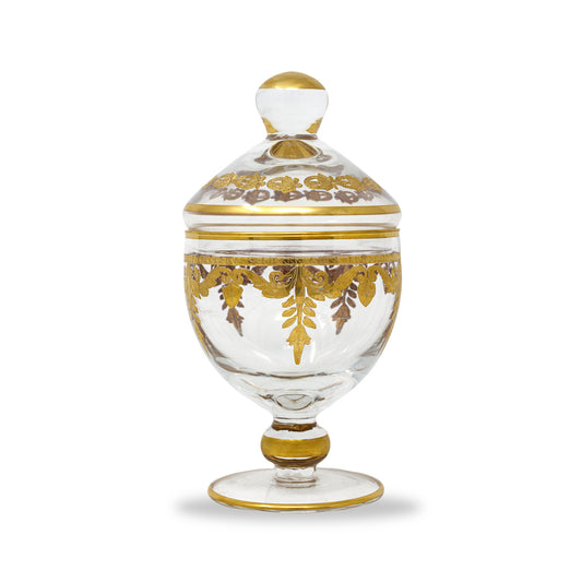 Boîte Vetro Gold Baroque avec couvercle