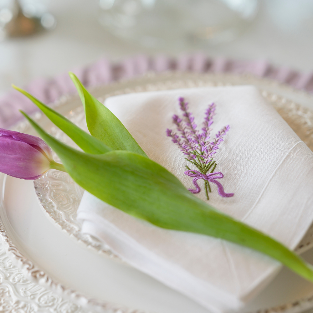 Lavender Bouquet Large Napkin