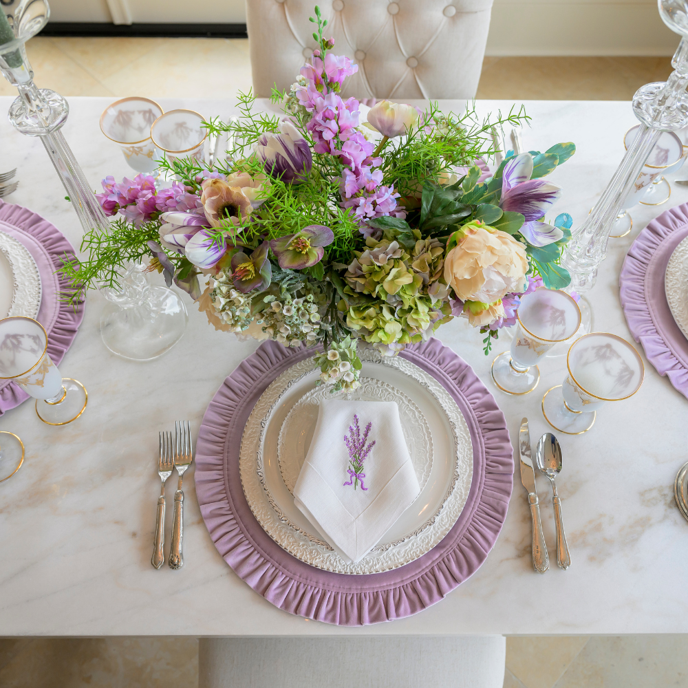Lavender Bouquet Large Napkin