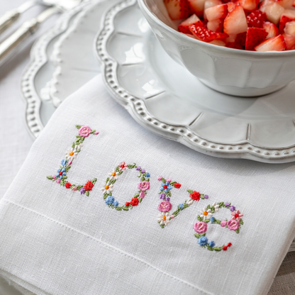 Floral Love Tri-Fold Napkin