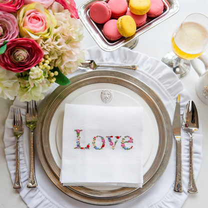 Floral Love Tri-Fold Napkin