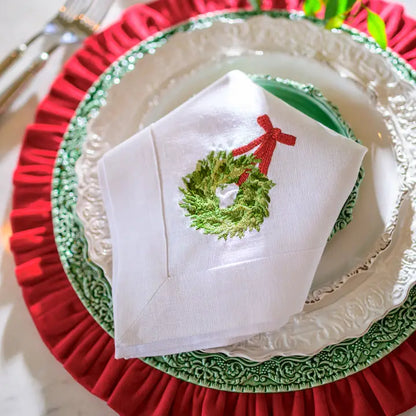 Boxwood Wreath Large Napkin - New