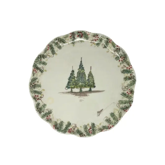 Natale Signed Ruffled Cake Plate