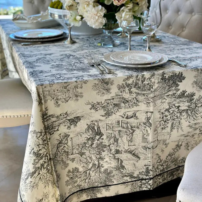 Montefalco Toile Cotton Tablecloth